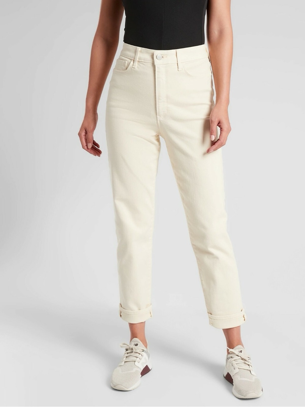 Athleta Flex Straight Leg Ankle Jean in Bone